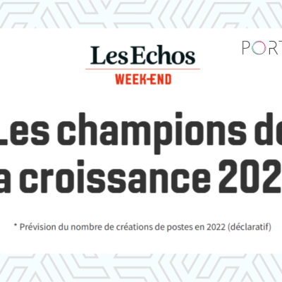 Portify classée parmi les Champions de la croissance 2022